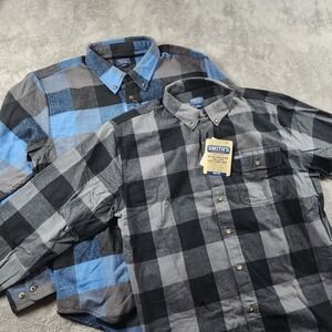 Smiths Workwear Mens size XL Button Down Collar Heavy Buffalo Flannel Shirt (2)